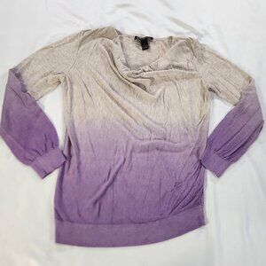 International Concepts Purple Ombre Blouse Large